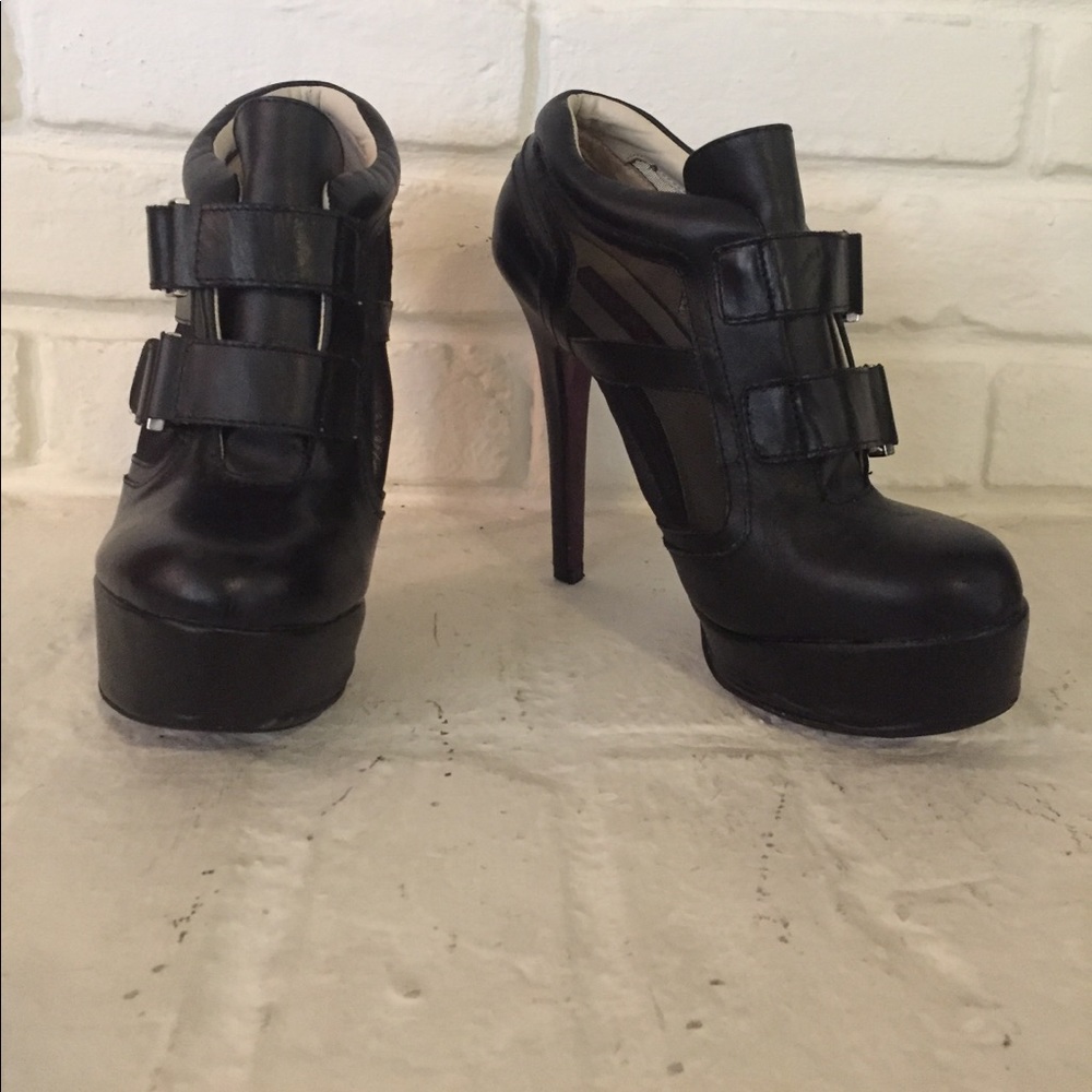 Black Leather Heels