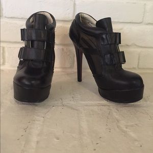 Black Leather Heels