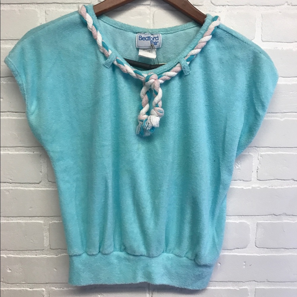 🔹Aqua Sea escapes in the Terry Top 80s vintage🔹