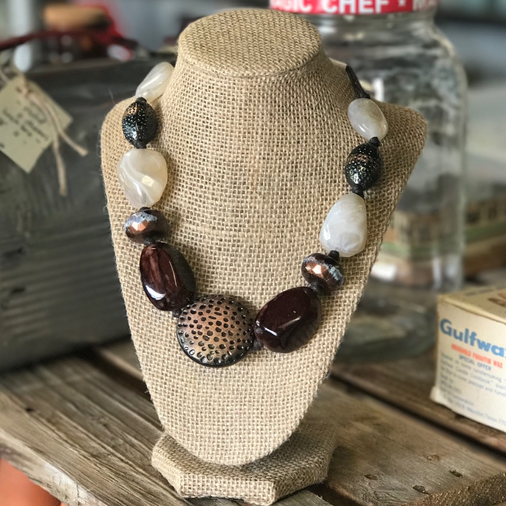 🌲River Rock Necklace w/ Earrings🌲