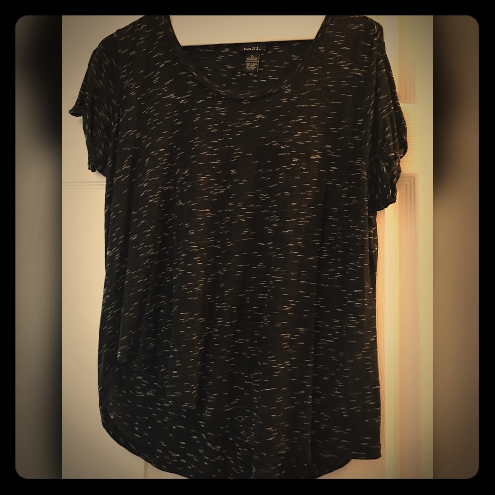 Black and white tee