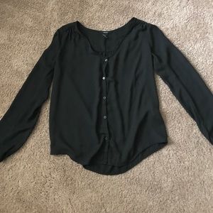 Black sheer long sleeve top from forever 21