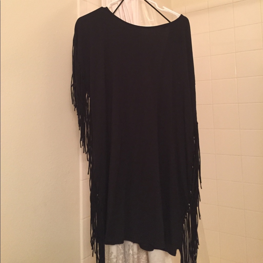 Black fringe dress