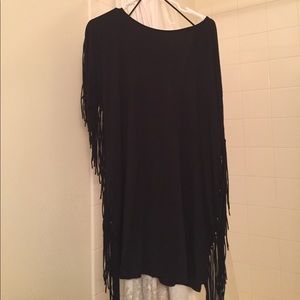 Black fringe dress