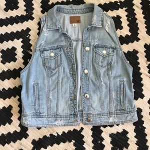 American Eagle Denim Vest