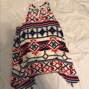 Red, White, and Blue tank top.