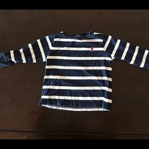 Polo Ralph Lauren navy/white long sleeve shirt.