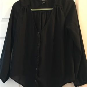 Black Chiffon Blouse