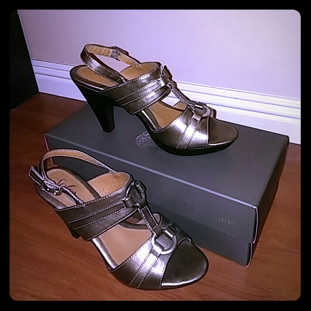 Metallic Gold Heels