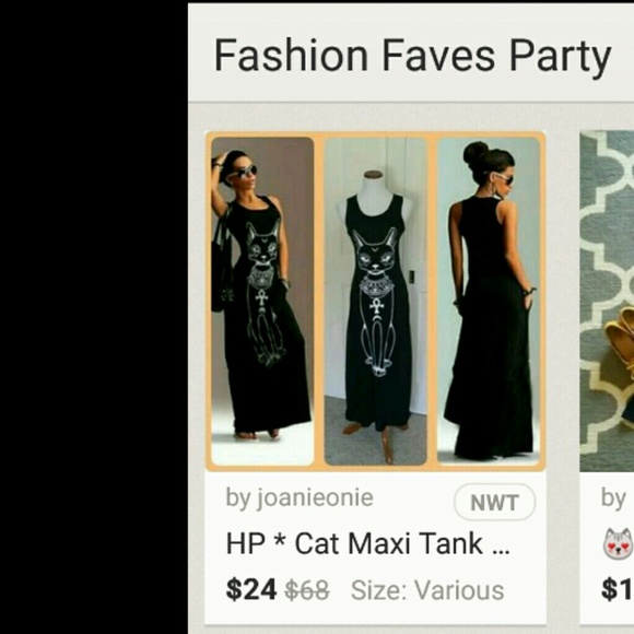SOLD OUT! HP ❤  Cat Maxi Tank Dress - NWT - Picture 2 of 3