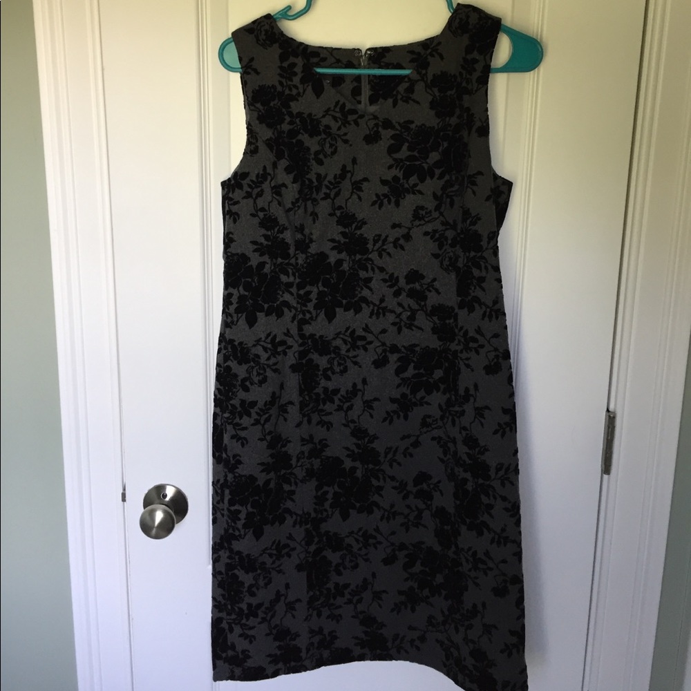 Talbots LBD with velvet detail