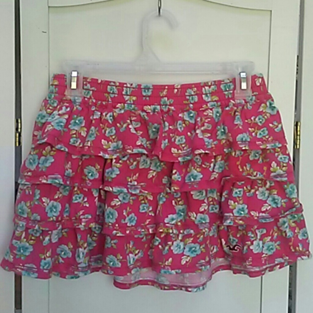 Hollister Pink Floral Skirt