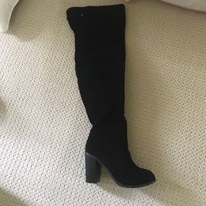 Black over the knee boots
