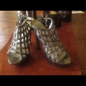 Pewter Fergie Caged Stelittos