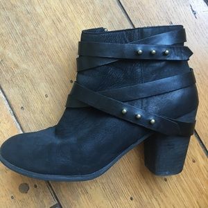 BP black ankle booties