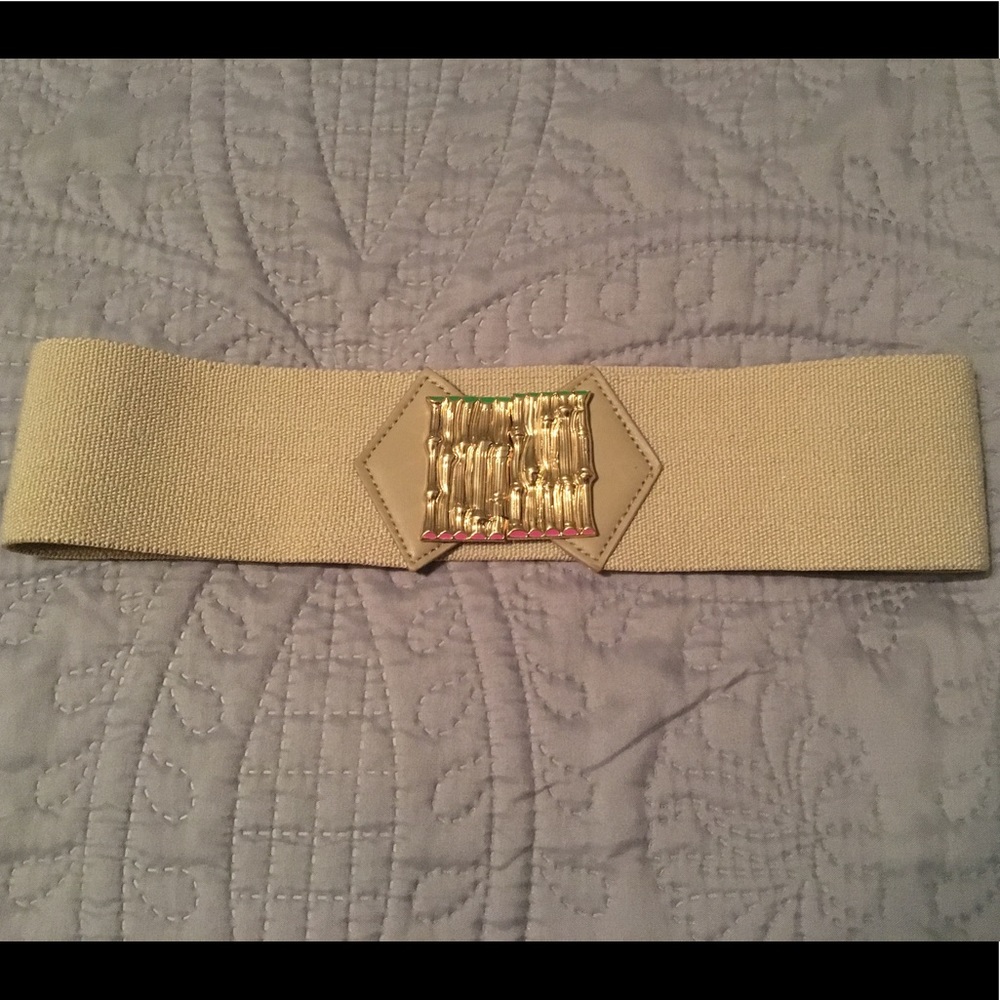 Lilly Pulitzer Tan Stretch Belt NWOT