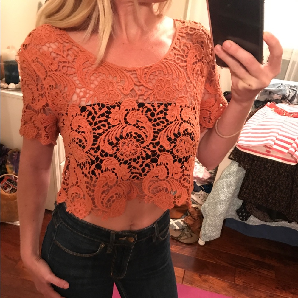 Crocheted crop top
