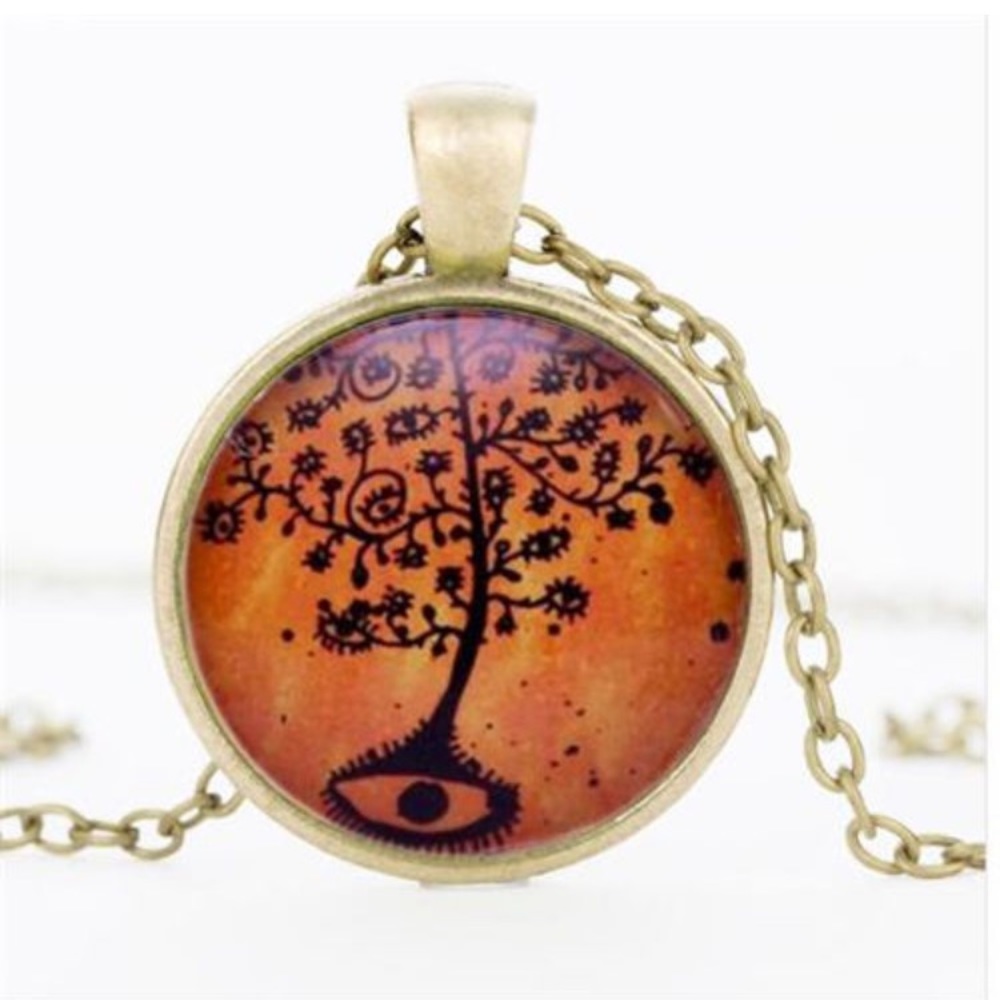 Retro Tree Living round bronze necklace 👆👆👆