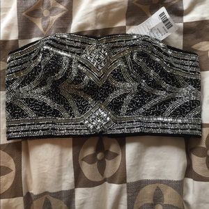 Fancy tube top crop top