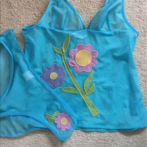 VS CAMI & PANTY FLORAL APPLIQUÉ SM VINTAGE 2003 COLLECTION