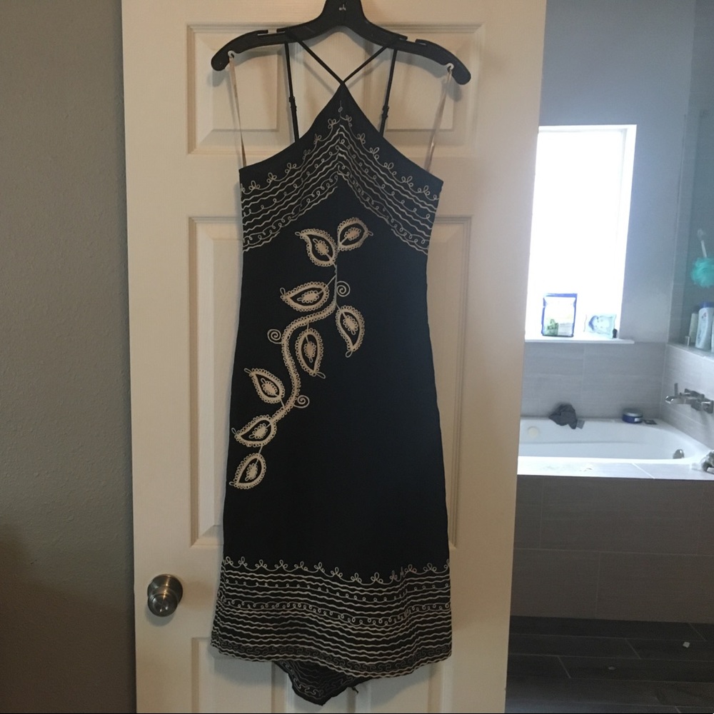 BCBGMAXAZRIA Linen Blend Dress