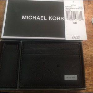 Michael Kors card case and money clip gift set