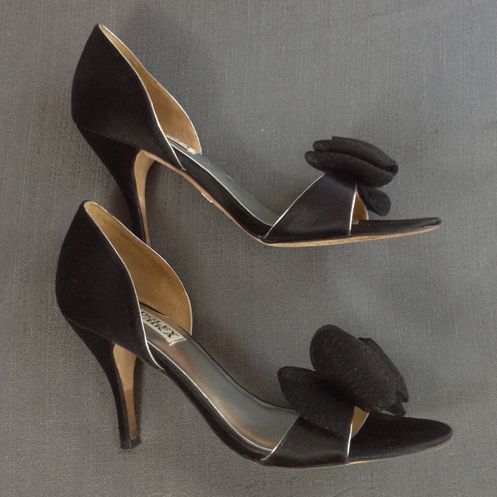 Badgley Mischka Stylish Tulle bow heels size7.5