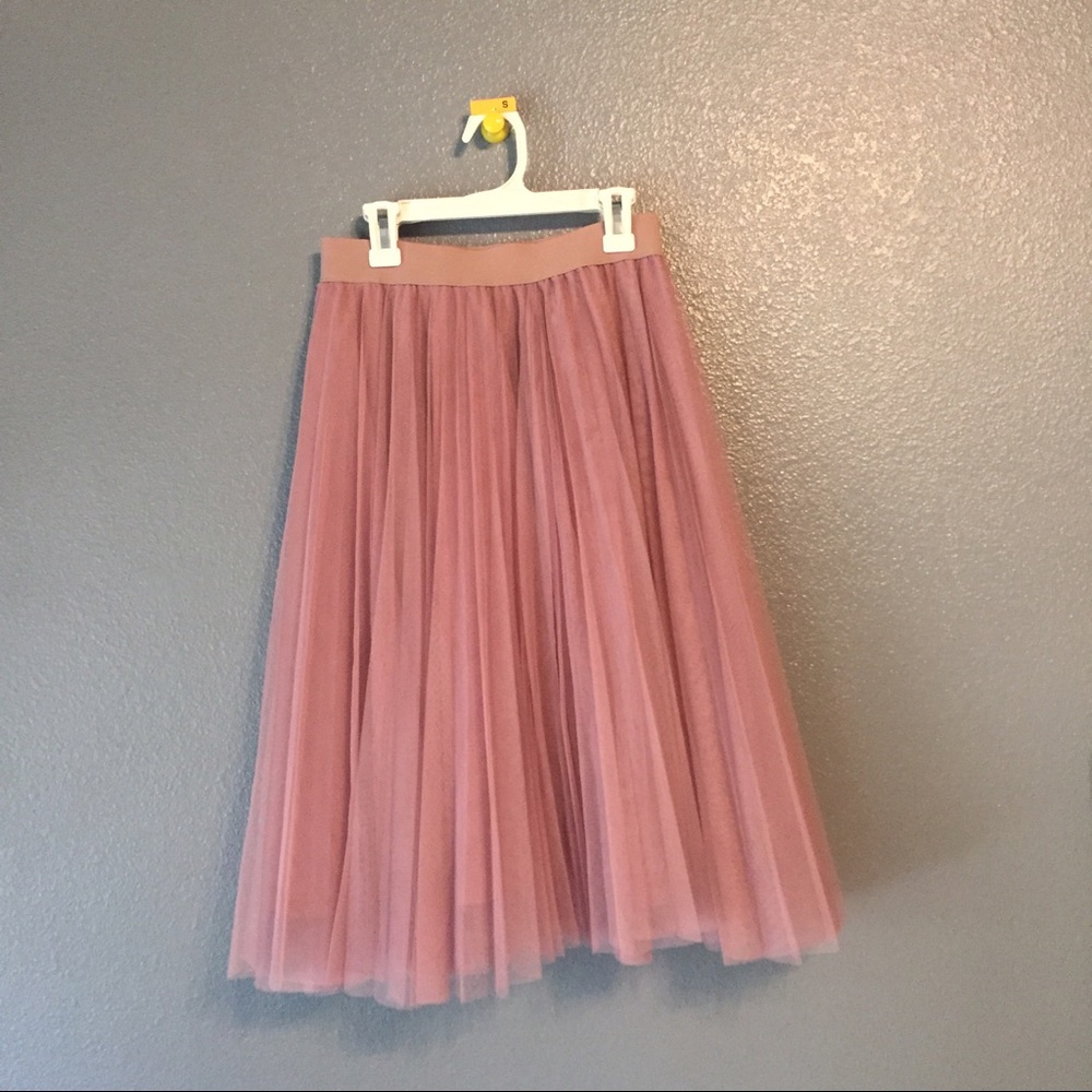 Pink Tulle Mid-Length Charlotte Russe Skirt