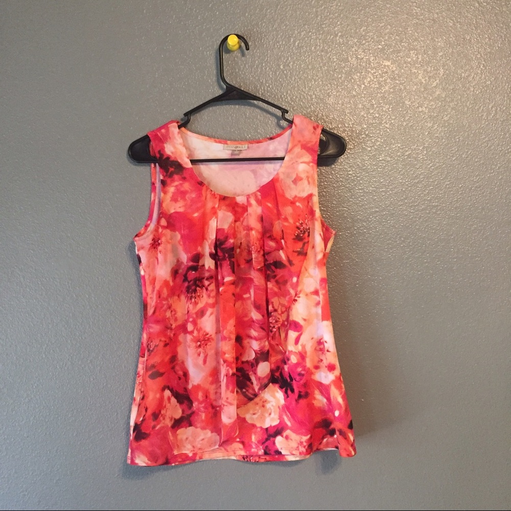 Pink Floral Roz & Ali Blouse