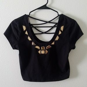 Black crop top