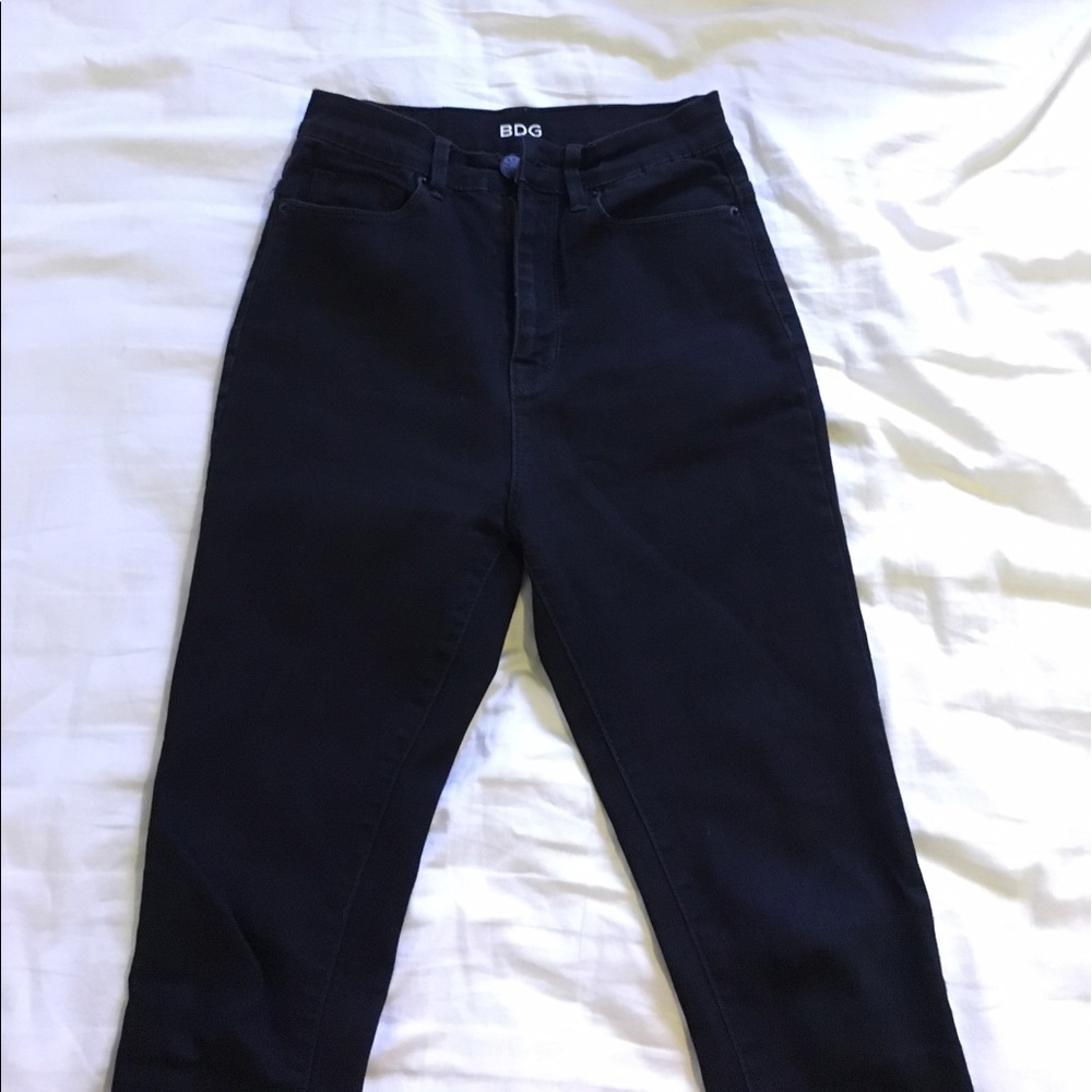 BDG Super High Rise Twig Ankle Black Skinny Jeans