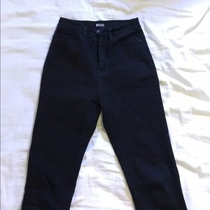 BDG Super High Rise Twig Ankle Black Skinny Jeans