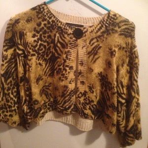 Cropped sweater cardigan