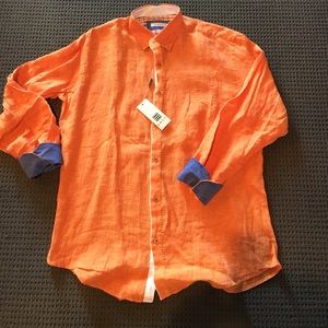 Men's ENVY Linen Buttondown NWT Size XL