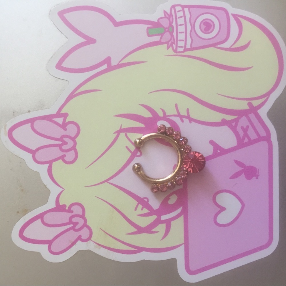 Pink Faux Septum Ring