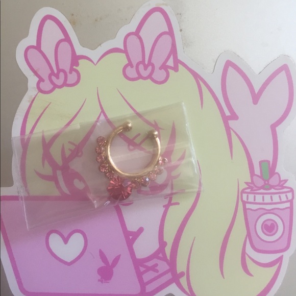 Pink Faux Septum Ring - Picture 3 of 4