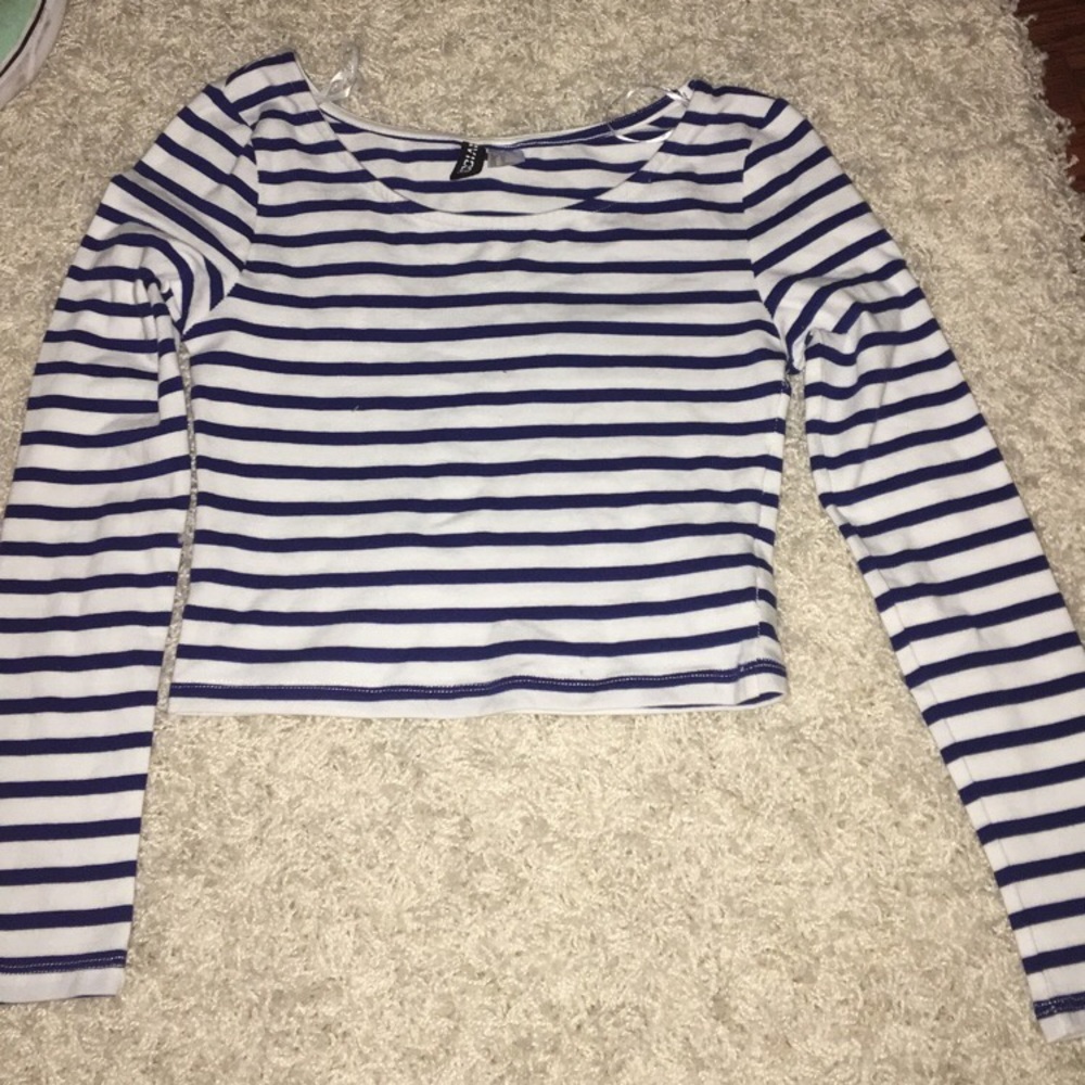 Divided Long Sleeve Crop top