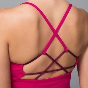 Hot pink Lululemon dancing worrier tank. Size 6.