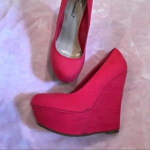 Hot pink platforms