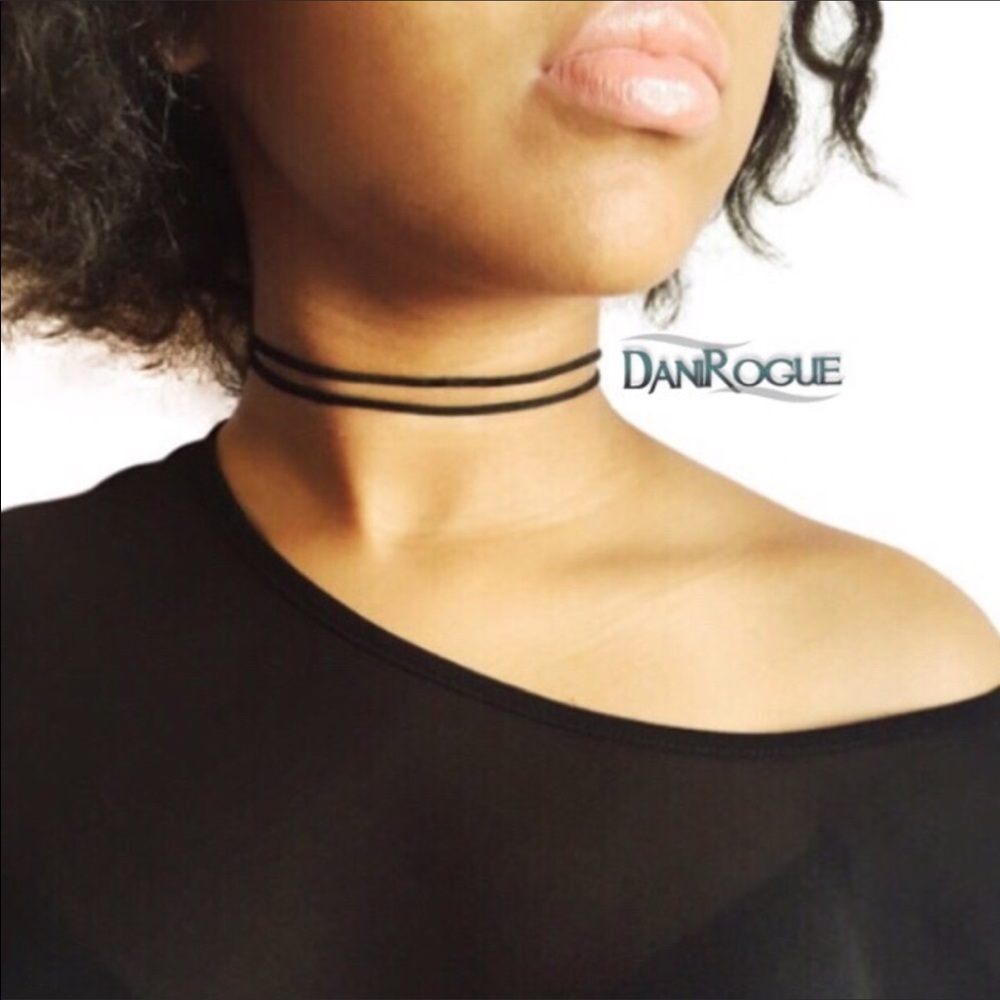 Double Wrap Choker- Faux Suede