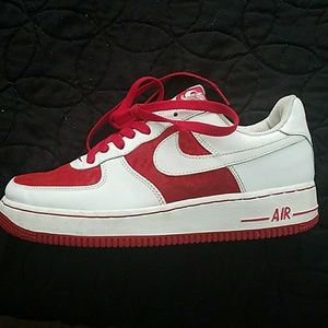 Nike Air Force 1 Red/White Sz 9