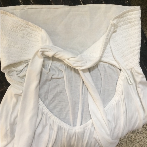 White Strapless beaded top - Picture 3 of 4