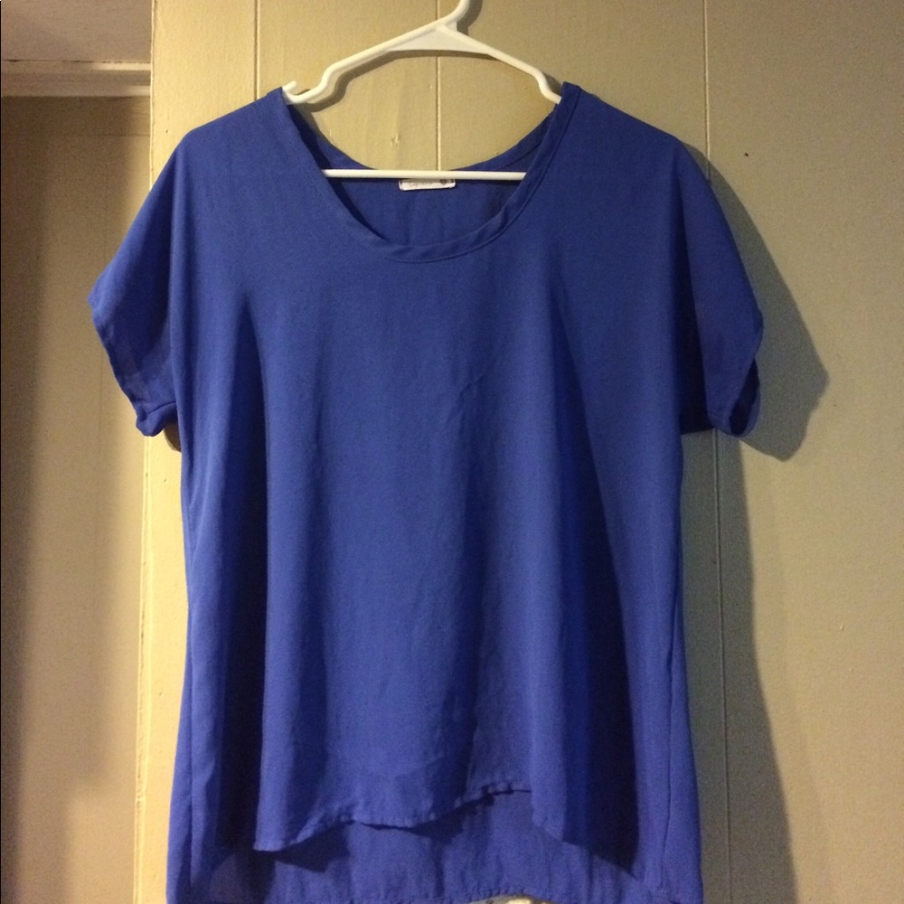 Silky blue blouse