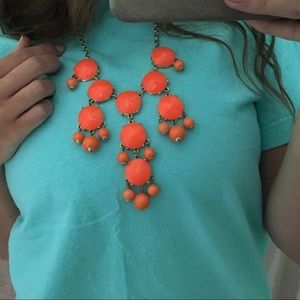 J Crew orange bubble necklace