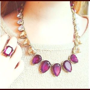Color Code Plum statement necklace