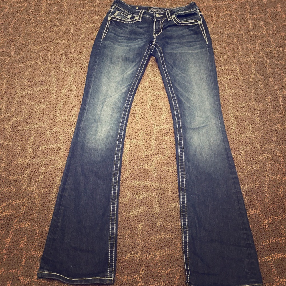 Size 28 dark wash/boot cut Miss Me jeans