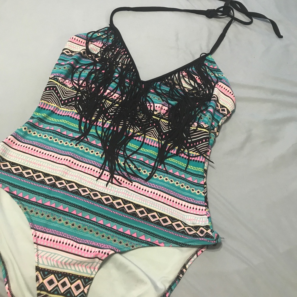 Aztec plus size swim suit