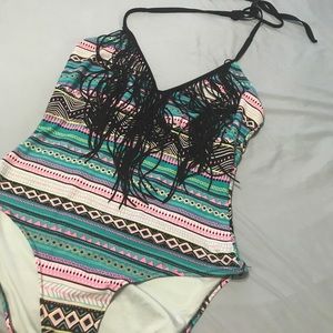 Aztec plus size swim suit