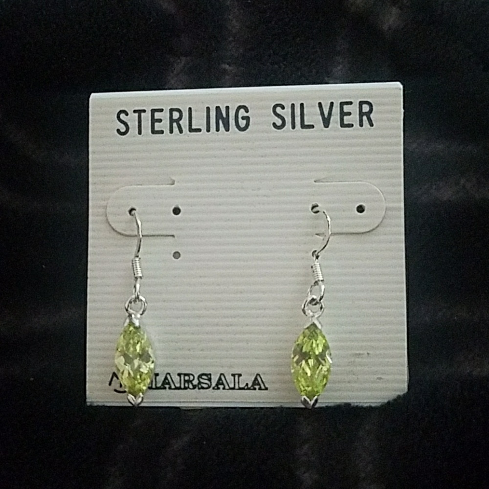 Sterling peridot earrings
