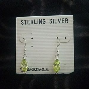 Sterling peridot earrings